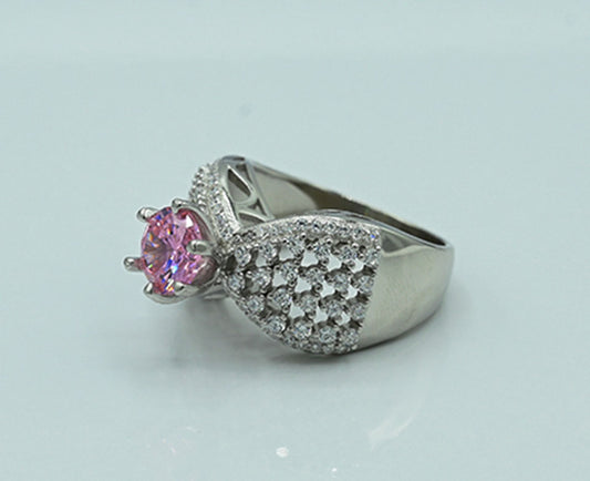 Garnet & Zircon Center Ring