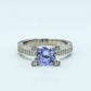 Aquamarine Elegant & Zircon Ring