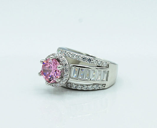 Garnet & Zircon Accent Ring