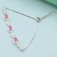 925 Silver Rhodium-Plated Garnet Stone Bracelet