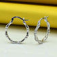 Ear rings Sterling silver 925 earrings for ladies Studded with zircons Rhodium plated