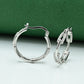Ear rings Sterling silver 925 earrings for ladies Studded with zircons Rhodium plated