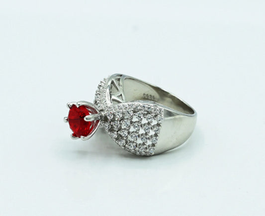 Spinel Ruby & Zircon Ring