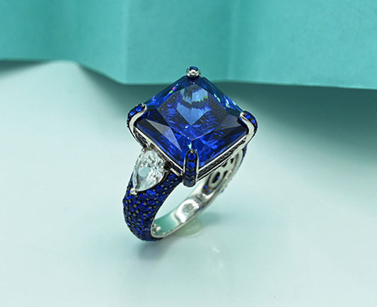 Blue Sapphire Treasure Ladies Ring
