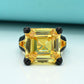 Topaz & Black Zircon Ladies Ring