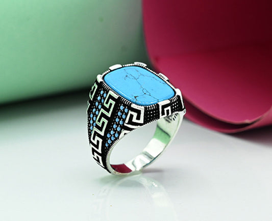 Turquoise Turkish style Gents Ring