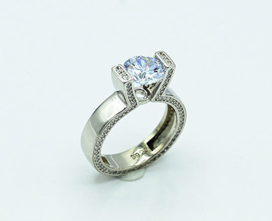 Garnet Elegant & Zircon Ring