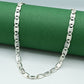 Unisex Rhodium-Plated Silver Chain