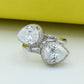 Ladies ring Silver 925 Rhodium plated Studded with zircons