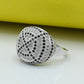 Ladies Ring Silver 925 Studded with fine quality White and Black Zirconia stone Rhodium plated
