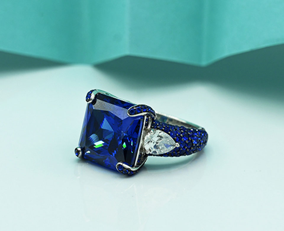 Blue Sapphire Treasure Ladies Ring