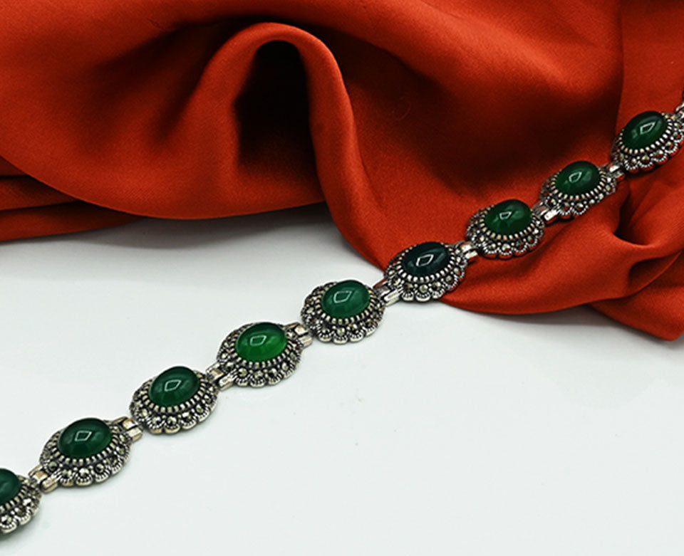 Emerald Turkish style Ladies Bracelet