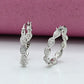 Ear rings Sterling silver 925 earrings for ladies Studded with zircons Rhodium plated