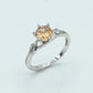 Citrine Sunbeam Ladies Ring
