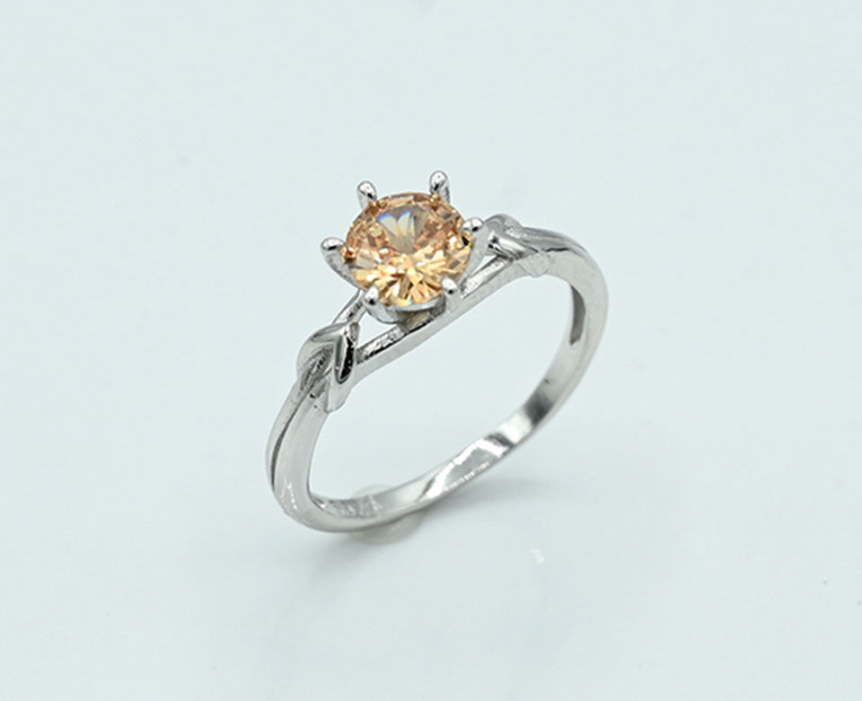 Citrine Sunbeam Ladies Ring