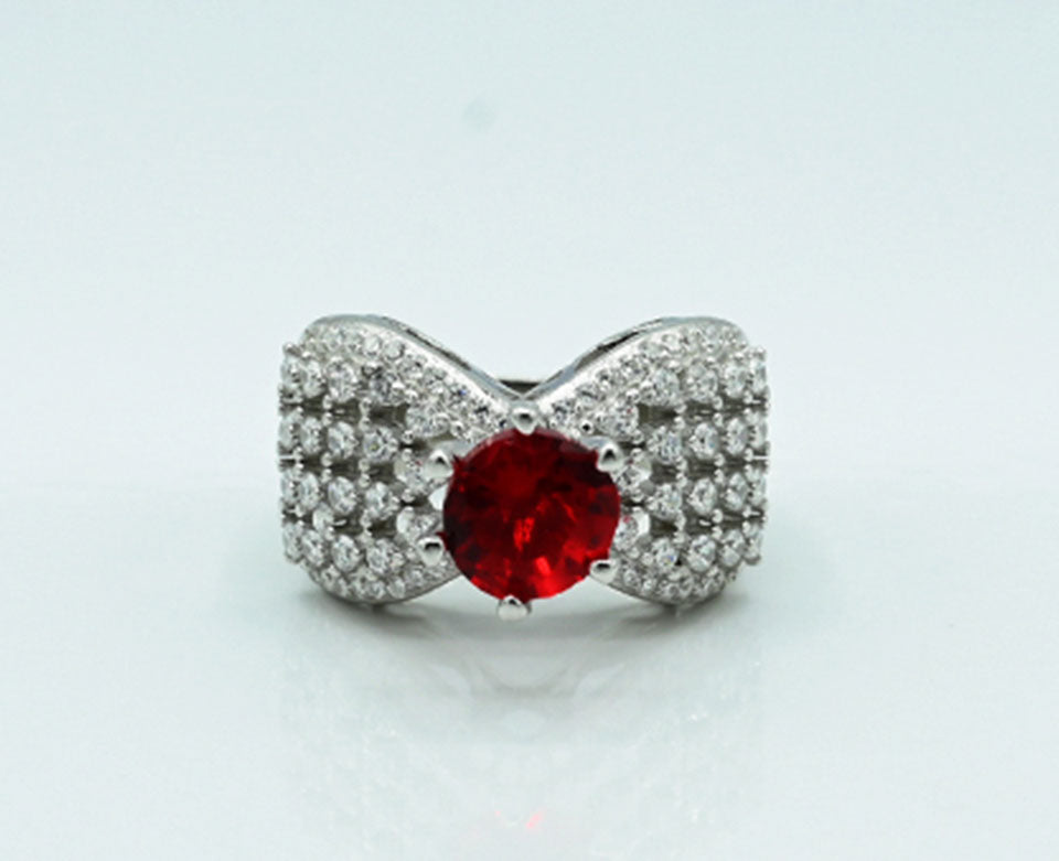 Spinel Ruby & Zircon Ring