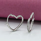 Heart-Shaped Zirconia Earrings