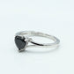 Heart-Shaped Black Stone Ring