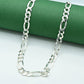 Unisex Rhodium-Plated Silver Chain