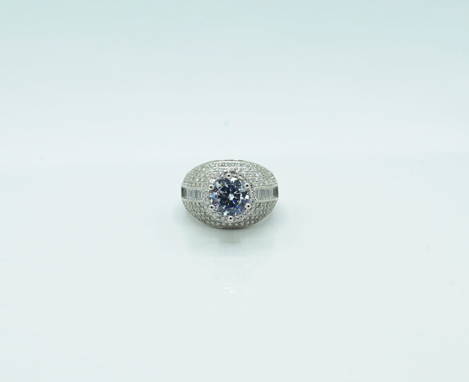Aquamarine & Zircon Ring
