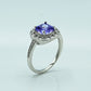 Sapphire & Zircon Ladies Ring