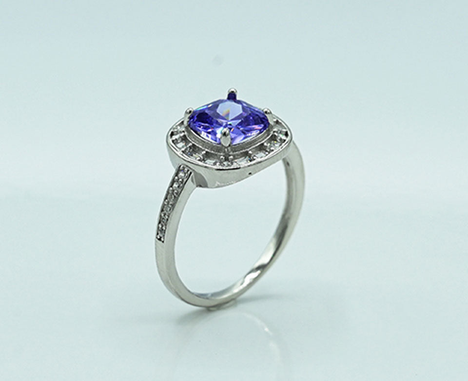 Sapphire & Zircon Ladies Ring