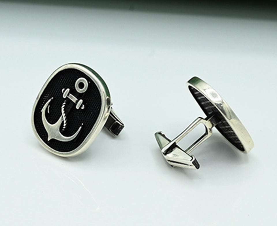 Ace of Cards Silver Cufflinks