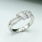 Stellar Cross Rhodium Ladies Ring