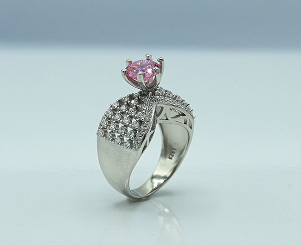 Garnet & Zircon Center Ring