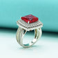 Ruby & Zircon Ladies Ring