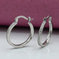 Ear rings Sterling silver 925 earrings for ladies Studded with zircons Rhodium plated