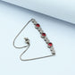 925 Silver Rhodium-Plated Ruby Stone Bracelet