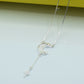 Ladies Moon Necklace Silver 925  Studded with Zirconia Stone