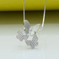 Ladies butterfly necklace Silver 925  Studded with Zirconia Stone