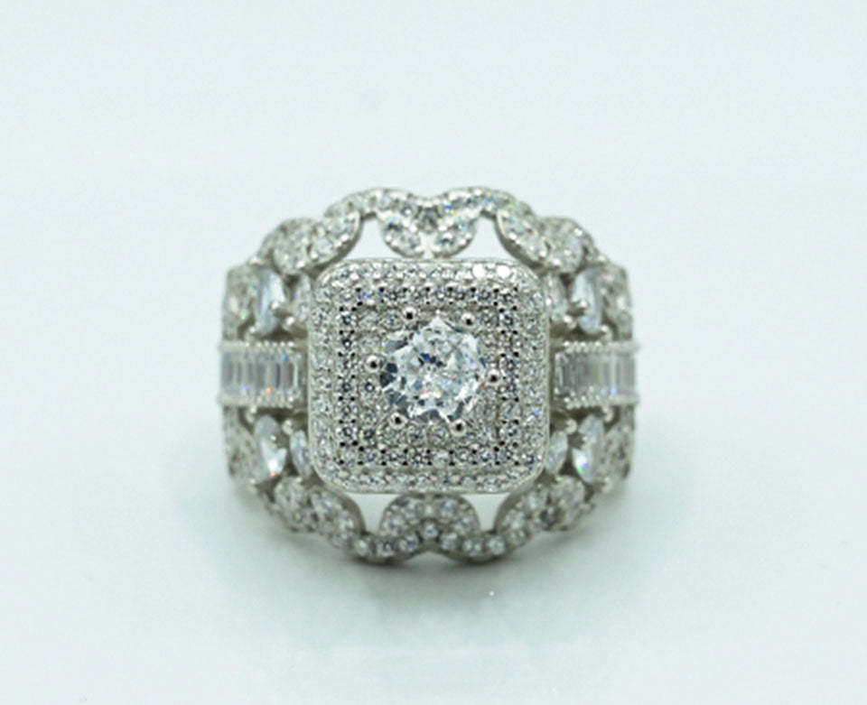Diamond-Style Zircon Ring