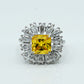 Ruby-Colored & Zircon Ring