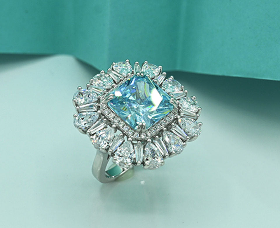 Tourmaline & Zircon Charm Ring
