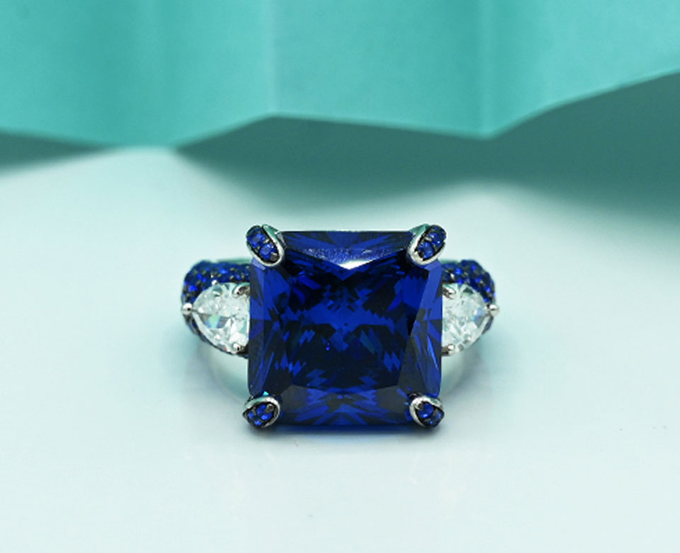 Blue Sapphire Treasure Ladies Ring
