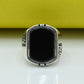 Men Double side Ring Silver 925 Studded with Pure Zarconia
