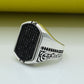 Men Double side Ring Silver 925 Studded with Pure Zarconia