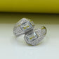Gents Zulfiqar Ring  Silver 925  Studded With Fine quality Black Zirconia