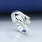 Ladies Hug Ring Silver 925