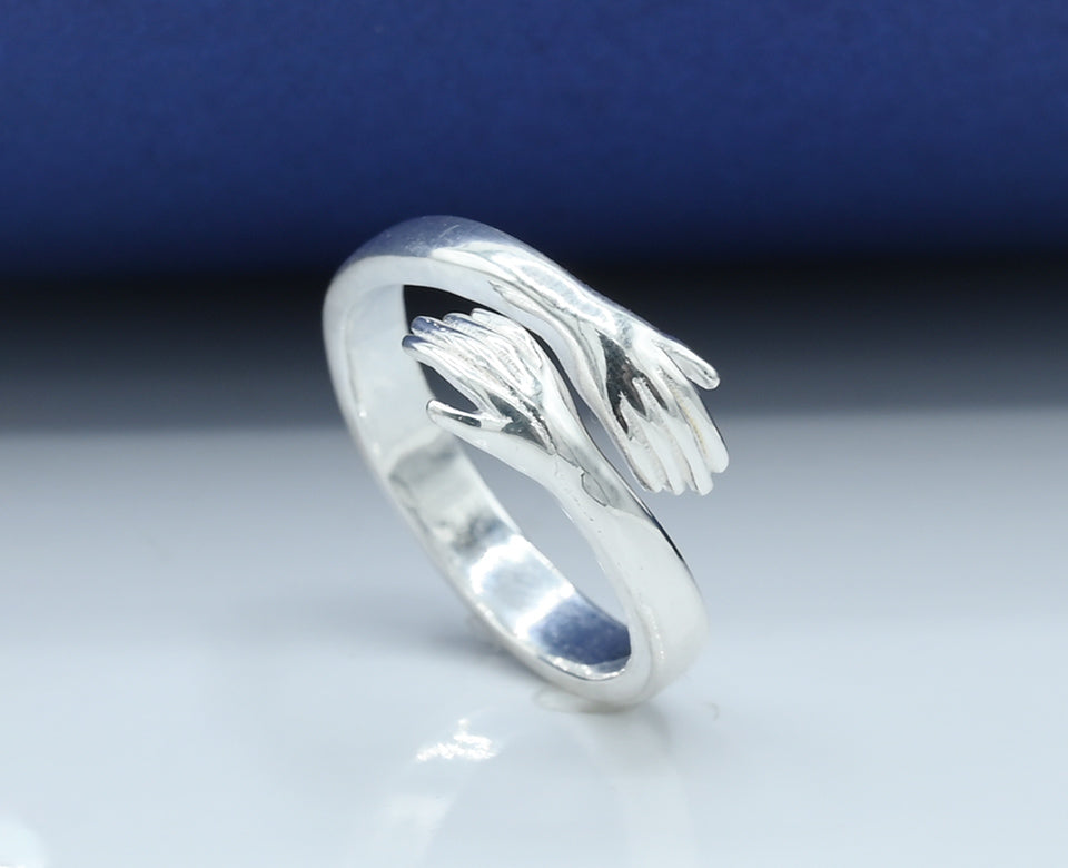 Ladies Hug Ring Silver 925