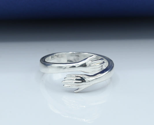 Ladies Hug Ring Silver 925