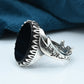 Gents ring Silver 925 Rhodium plated Studded with Black zirconia Stones
